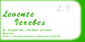 levente verebes business card